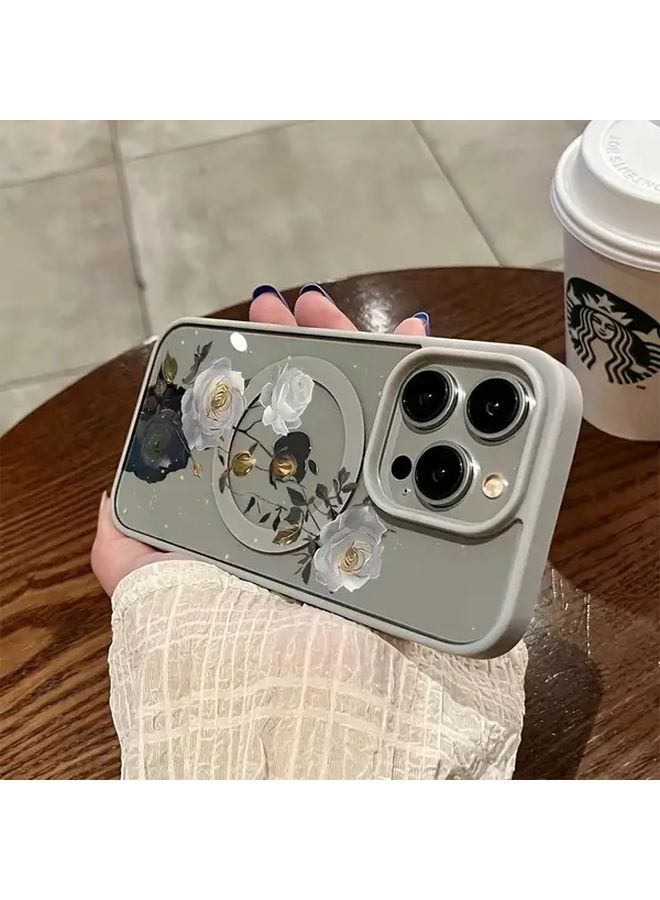 Grey Magnetic Wireless Anti Drop Phone Case For IPhone 16 Plus Christmas Gift - Image 3